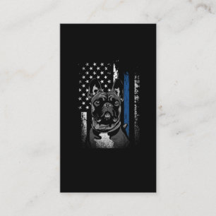Französische Bulldogge Blaue Linie Amerikanische F Visitenkarte
