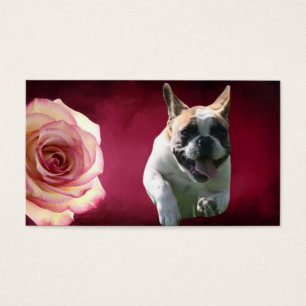 Französische Bulldogge Blumen French Bulldog