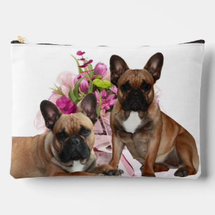 Französische Bulldogge Blumen French Bulldog Feier Zubehörtasche