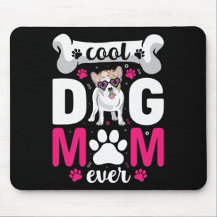 Französische Bulldogge Blumen-Sonnenbrille Plus Si Mousepad