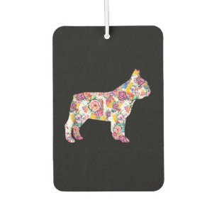 Französische Bulldogge Blumenmuster farbenfrohes Autolufterfrischer