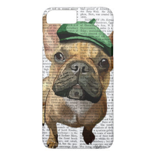 Französische Bulldogge Browns mit grünem Hut 2 Case-Mate iPhone Hülle