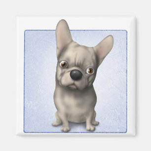 Französische Bulldogge (Büffelleder) Magnet