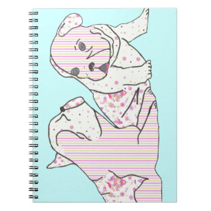 Französische Bulldogge Cartoon French Bulldog Notizblock
