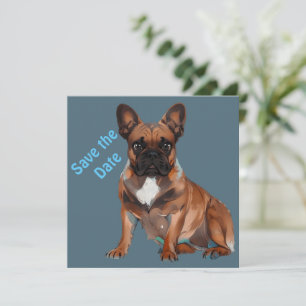 Französische Bulldogge Cartoon French Bulldog Save The Date