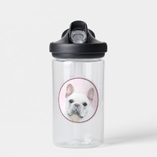 Französische Bulldogge (Creme/Weiß) Malerei - Hund Trinkflasche