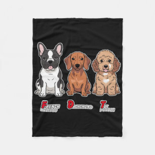 Französische Bulldogge Dachshund Toy Poodle Lustig Fleecedecke