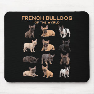 Französische Bulldogge der Welt Tiere Hunde Liebha Mousepad