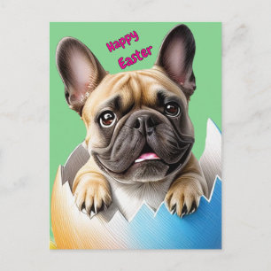 Französische Bulldogge Ei Ostern French Bulldog Feiertagspostkarte