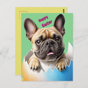 Französische Bulldogge Ei Ostern French Bulldog Postkarte
