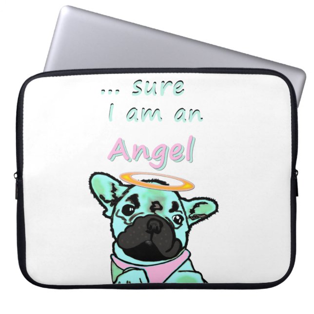 Französische Bulldogge Engel French Bulldog Laptopschutzhülle (Vorderseite)