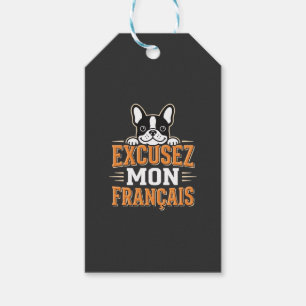 Französische Bulldogge Excusez Mon Franais Design Geschenkanhänger
