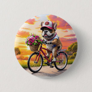 Französische Bulldogge Fahrrad French Bulldog Button