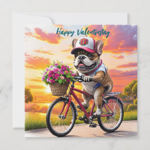 Französische Bulldogge Fahrrad French Bulldog Einladung