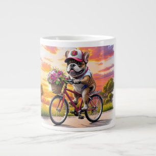 Französische Bulldogge Fahrrad French Bulldog Jumbo-Tasse