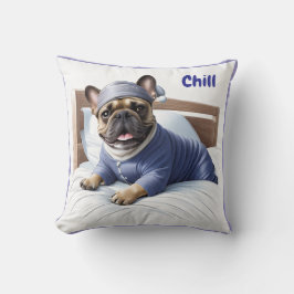 Französische Bulldogge Festival of Sleep Day Kissen