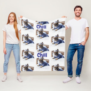 Französische Bulldogge Festival Sleep Day Bulldog Fleecedecke