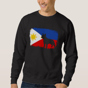 Französische Bulldogge Filipino Philippinen Flagge Sweatshirt