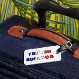 französische Bulldogge flg im Namen Gepäckanhänger