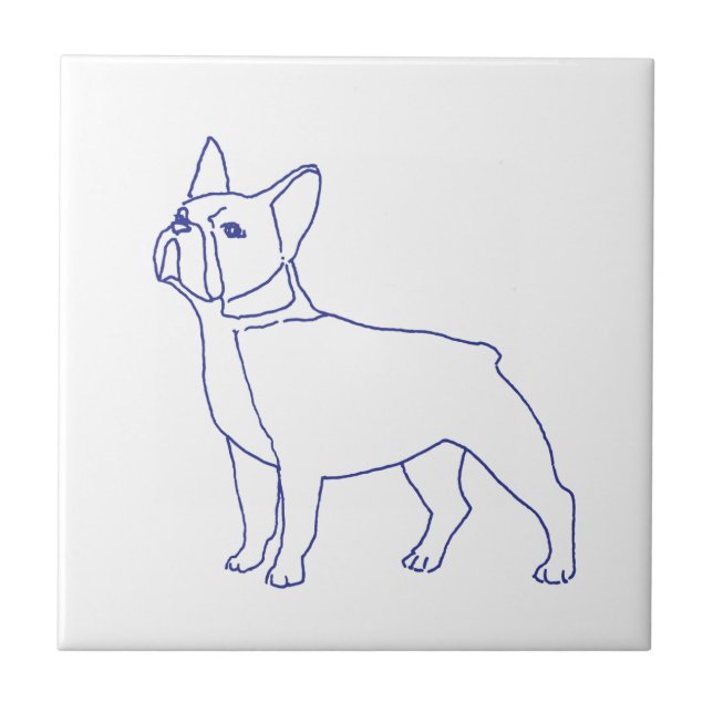 Französische Bulldogge Fliese (Vorderseite)