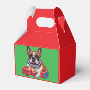 Französische Bulldogge French Bulldog Lichterkette Geschenkschachtel