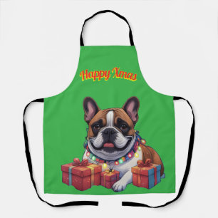 Französische Bulldogge French Bulldog Lichterkette Schürze