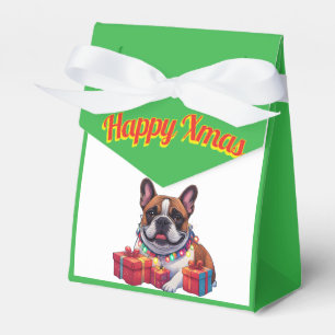 Französische Bulldogge French Bulldog Weihnachten  Geschenkschachtel