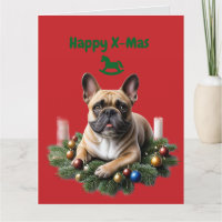 Französische Bulldogge French Bulldog  Weihnachten
