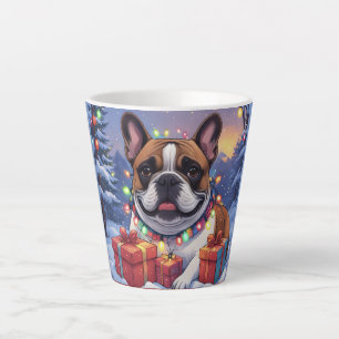 Französische Bulldogge French Bulldog Weihnachten Milchtasse