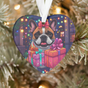 Französische Bulldogge French Bulldog Weihnachten Ornament