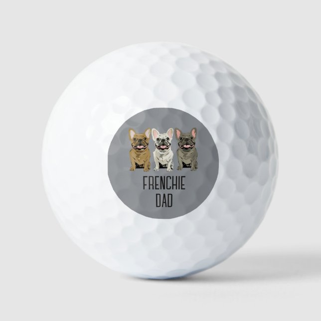Französische Bulldogge, Frenchie Dad Golfball (Vorderseite)