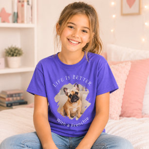 Französische Bulldogge Frenchie Foto Das Leben ist T-Shirt