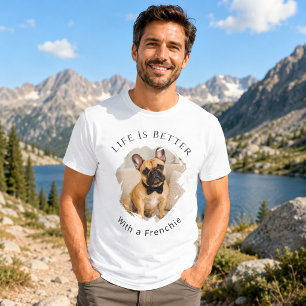 Französische Bulldogge Frenchie Foto Das Leben ist T-Shirt