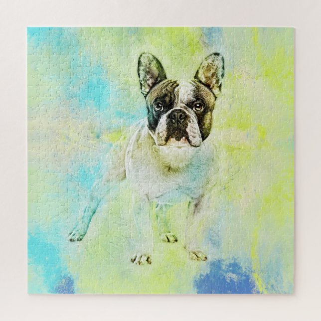 Französische Bulldogge - Frenchie Hund Puzzle (Vertikal)