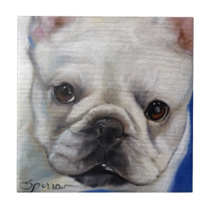 Französische Bulldogge frenchie Kunstmalerei Fliese