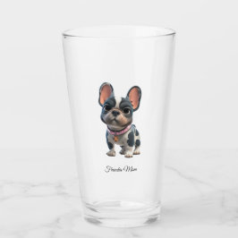Französische Bulldogge Frenchie Mama  Glas
