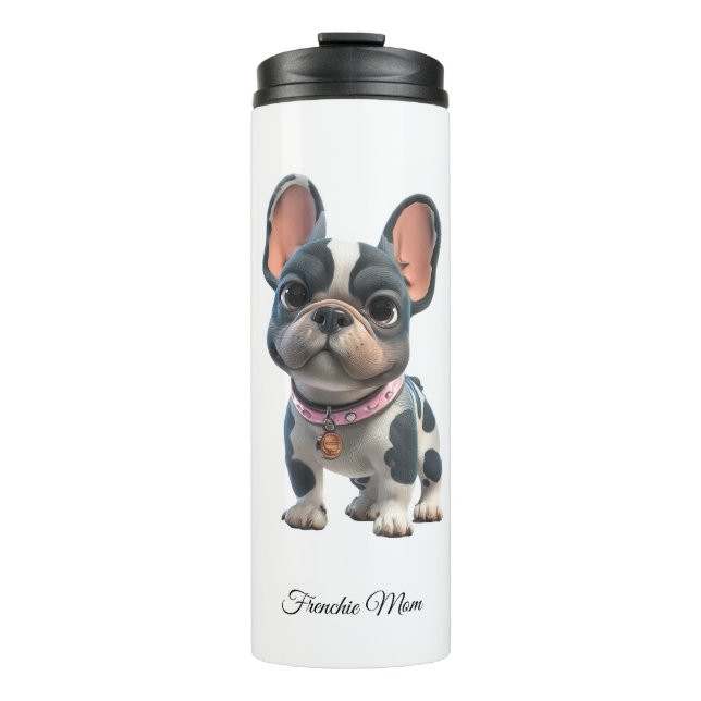 Französische Bulldogge Frenchie Mama  Thermosbecher (Vorderseite)