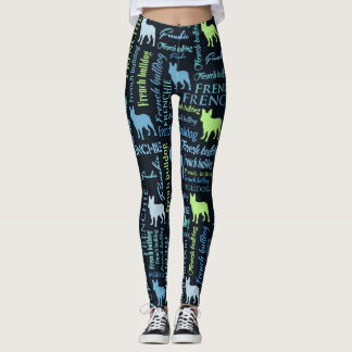 Französische Bulldogge - Frienchie Wort-Kunst Leggings