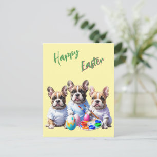 Französische Bulldogge Frohe Ostern French Bulldog Feiertagspostkarte