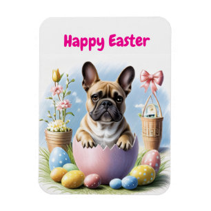 Französische Bulldogge Frohe Ostern French Bulldog Magnet