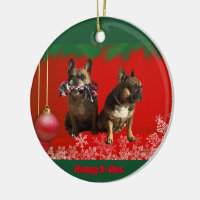 Französische Bulldogge Frohe Weihnachten Bulldog