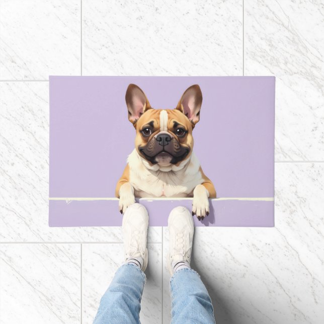 Französische Bulldogge Fußmatte Kunst (Indoor)