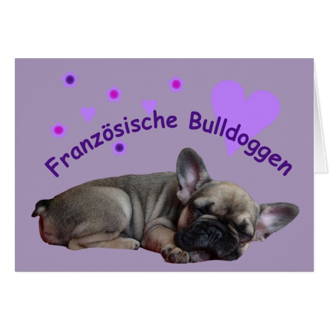 Französische Bulldogge Geburtstag French Bulldog (Vorderseite (Horizontal))