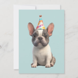 Französische Bulldogge Geburtstagsfeier Einladung