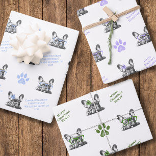 Französische Bulldogge Geschenkpapier Set