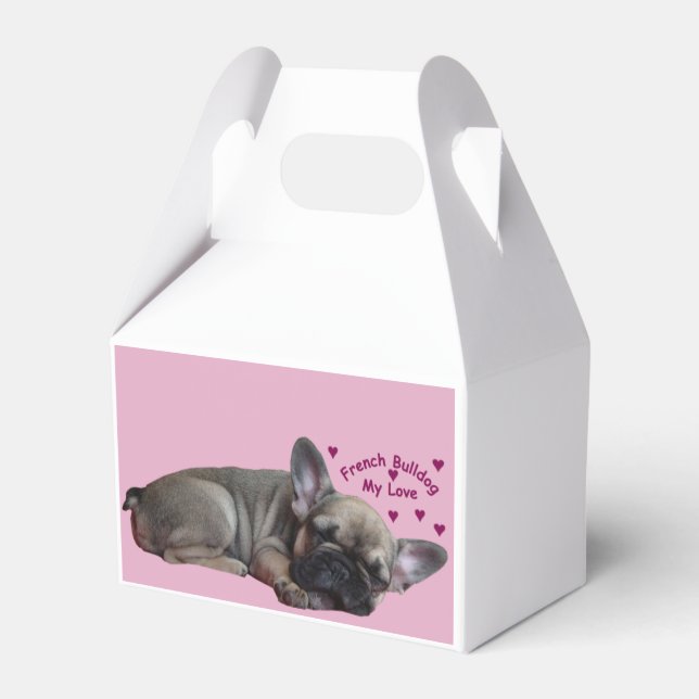Französische Bulldogge   Geschenkschachtel (Rückseite)