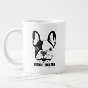 Französische Bulldogge Gesicht auf  Jumbo-Tasse