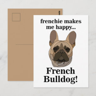 Französische Bulldogge Gesicht Hundeliebhaber Postkarte