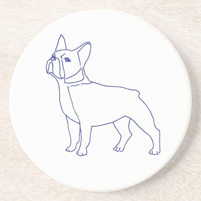 Französische Bulldogge Getränkeuntersetzer (Vorne)