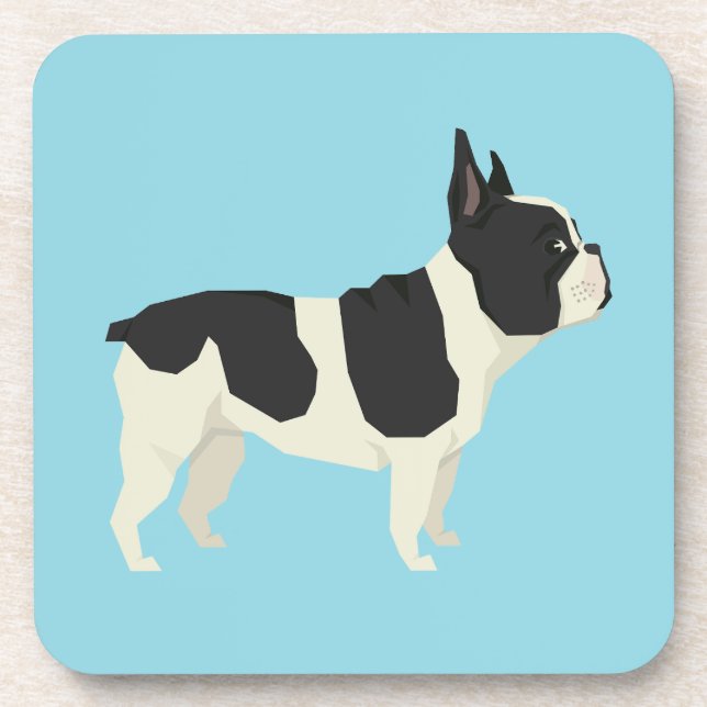 Französische Bulldogge Getränkeuntersetzer (Vorderseite)